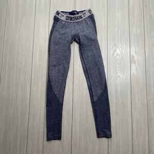 Gymshark Women's Heather Blue Low Rise Dry Leggings Size XS X-Small